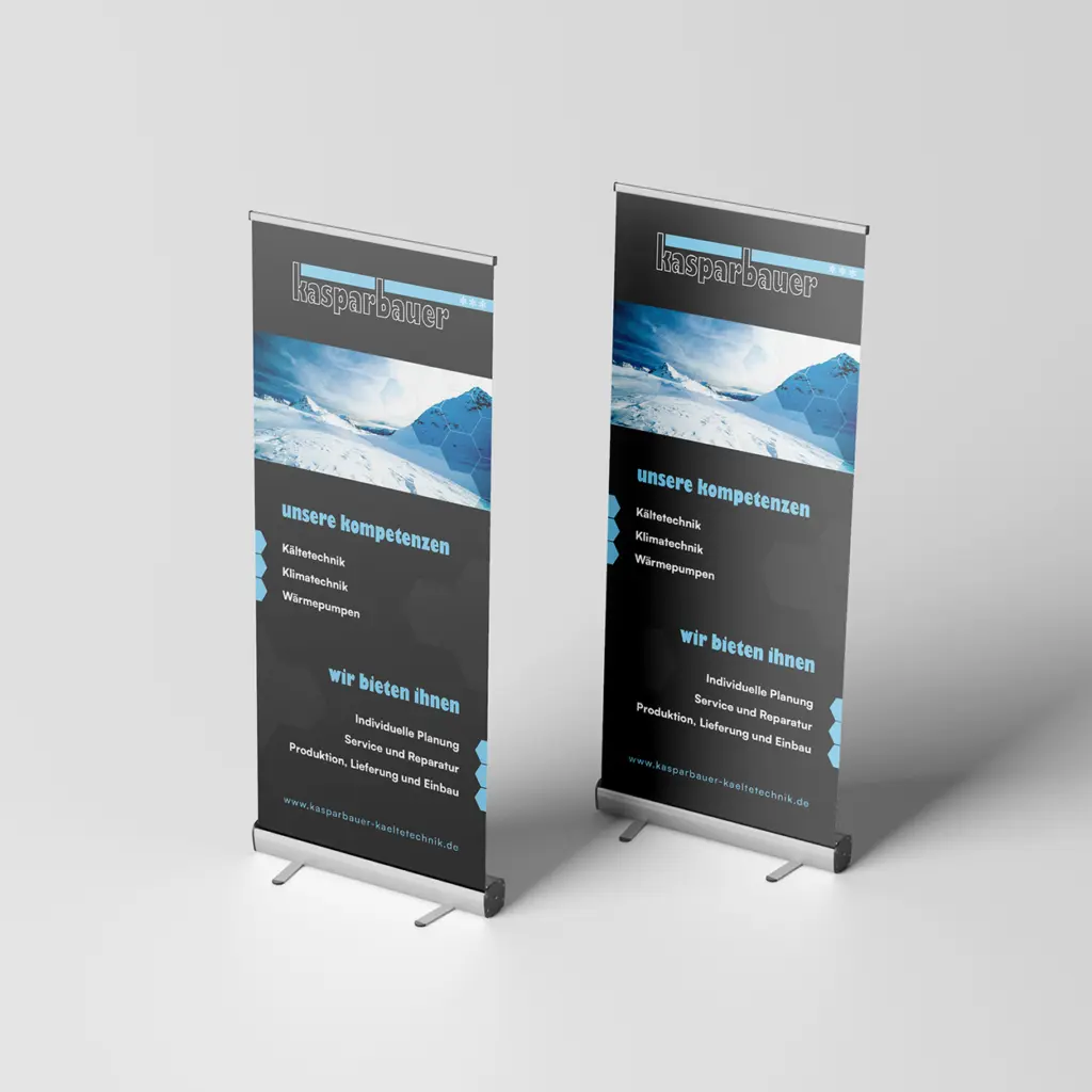 Konzeptionierung, Design und Bestellung eines Roll-Ups.