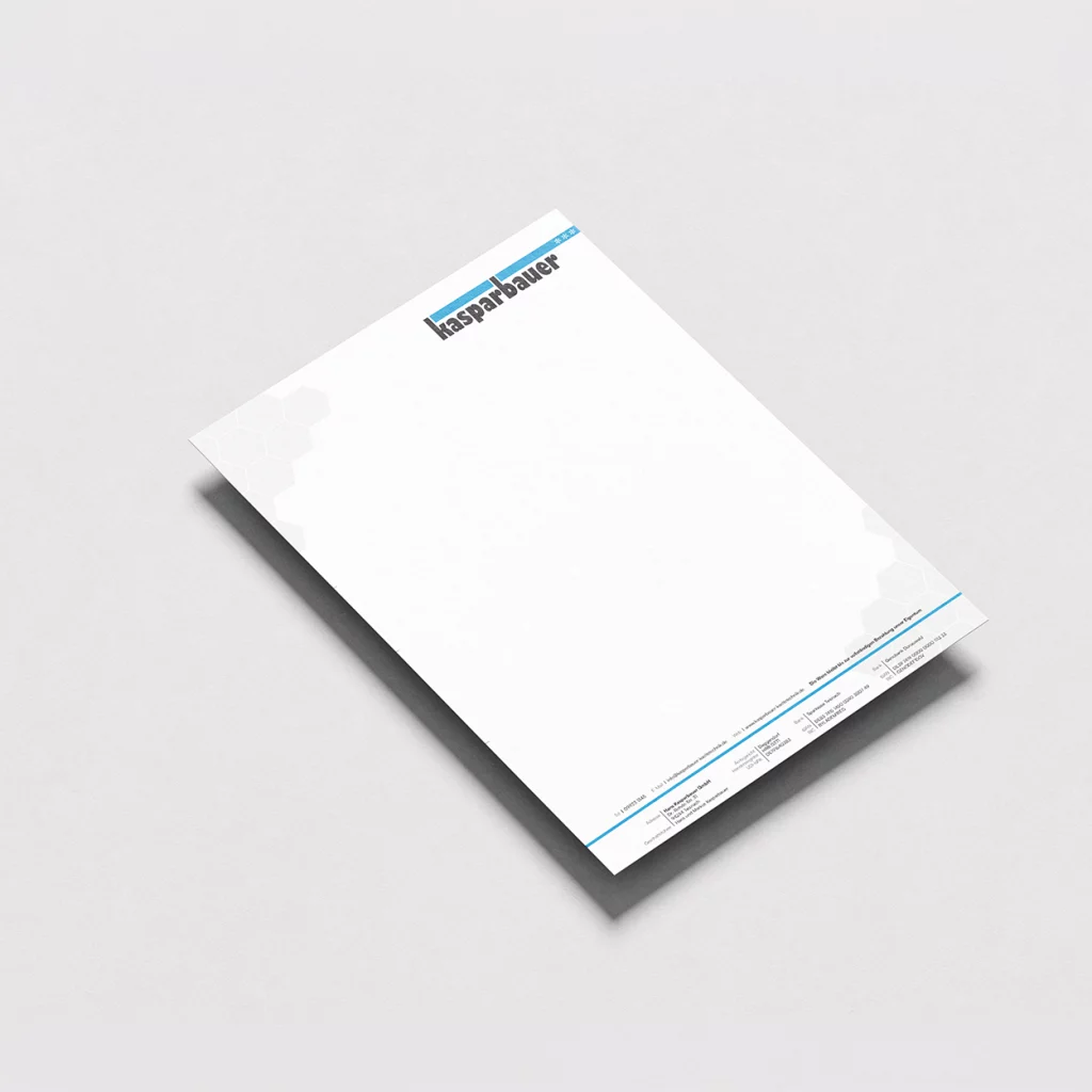 Design und Bestellung eines Briefpapiers im Corporate Design