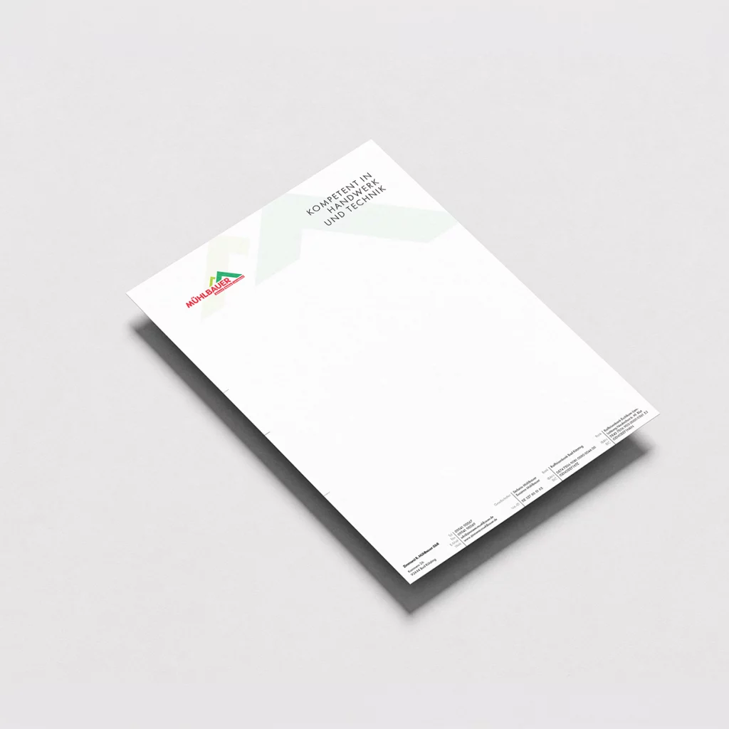 Design und Bestellung eines Briefpapiers im Corporate Desing