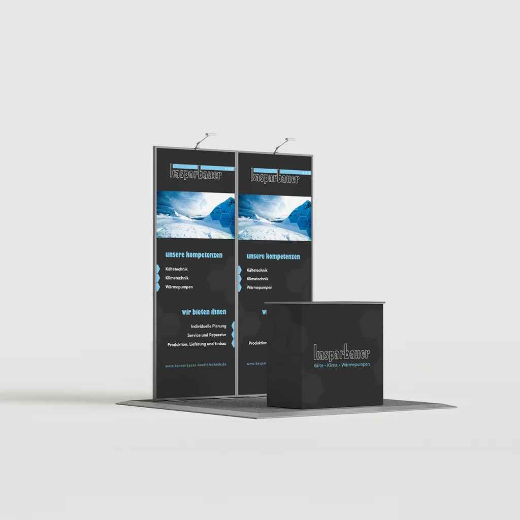 Konzeptionierung und Umsetzung eines individuellen Messestands.