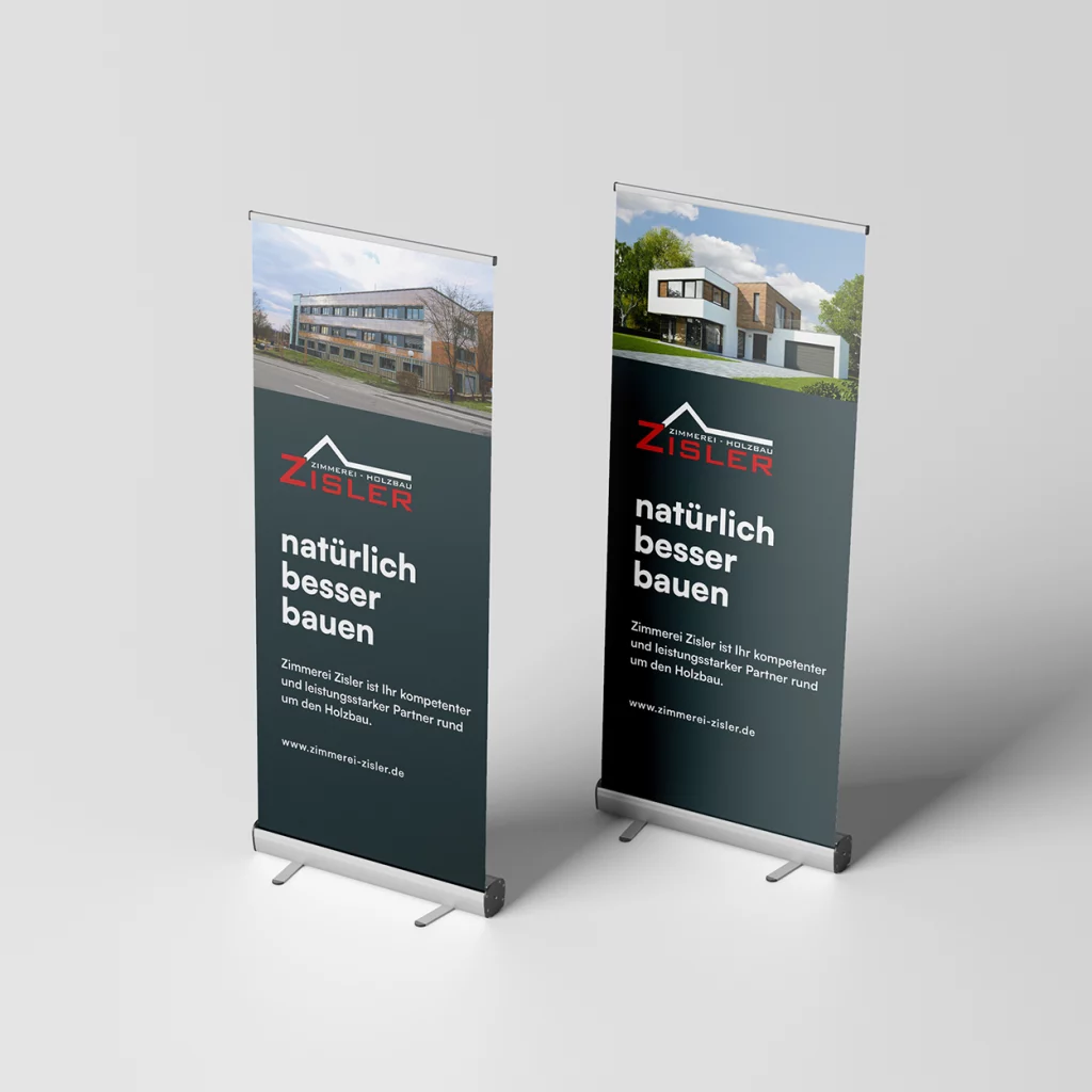 Konzeptionierung, Design und Bestellung eines Roll-Ups.