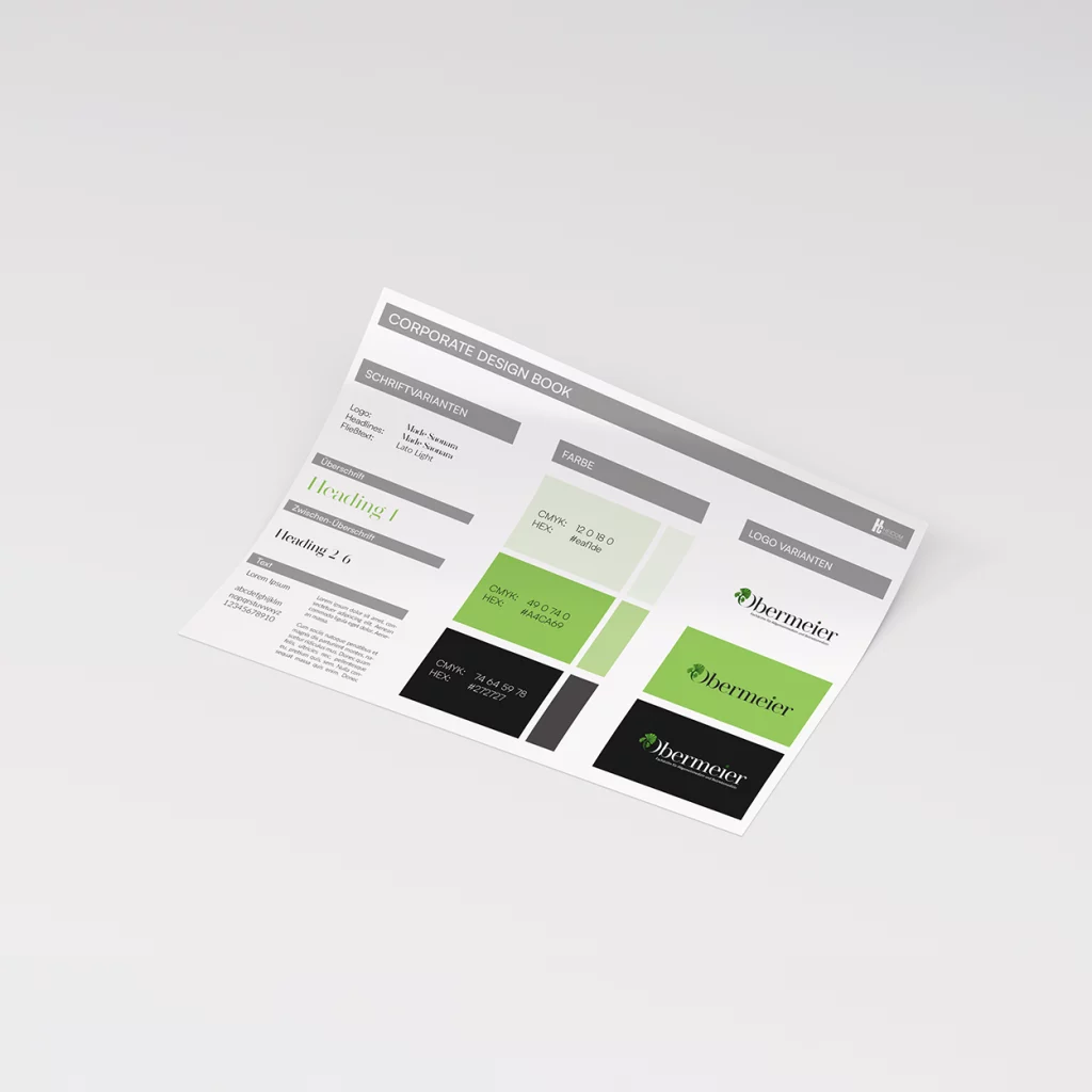 Konzeptionierung und Entwicklung eines geeigneten Corporate Designs
